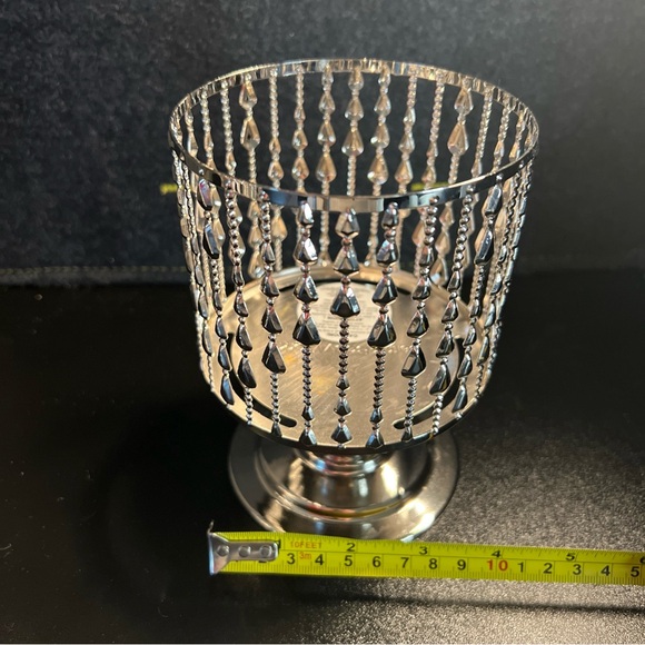Bath & Body Works 3-Wick Pedestal Candle Holder‎ Beaded Teardrop - Picture 6 of 8